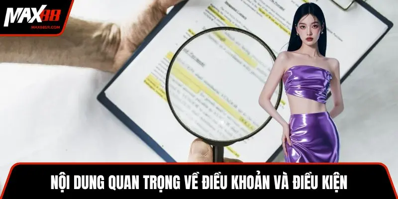 Nội dung quan trọng về điều khoản và điều kiện